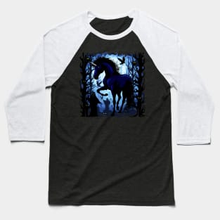 Unicorn Black Magic, Dark Side Demonic Fantasy Creature Baseball T-Shirt